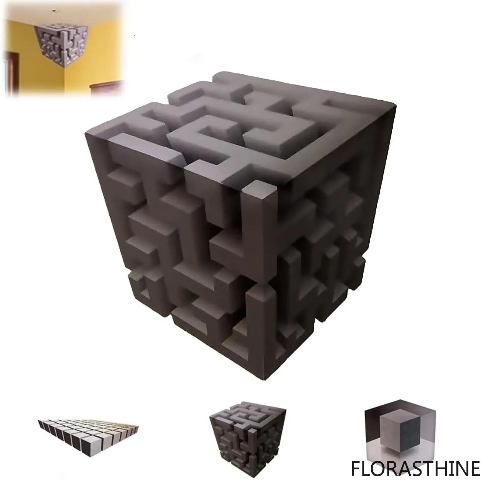Impossible Corners – Wall Art That Reshapes Reality, 3D Art Wall Illusion Corner Decal, 3D Optical Illusion