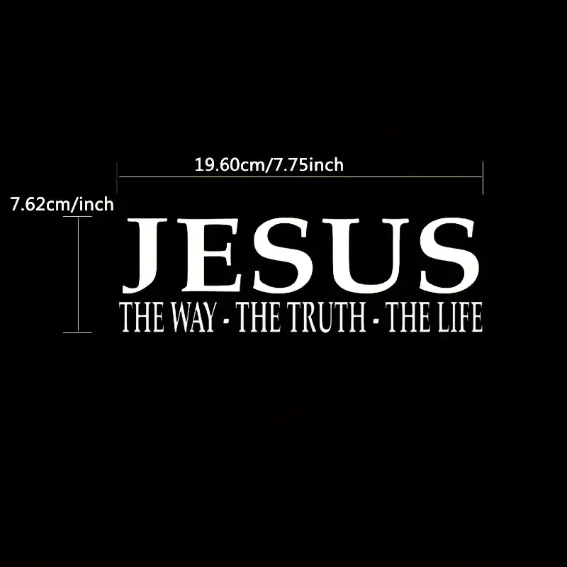 Jesus The Way The Truth The Life Christian Vinyl Decal Car Sticker