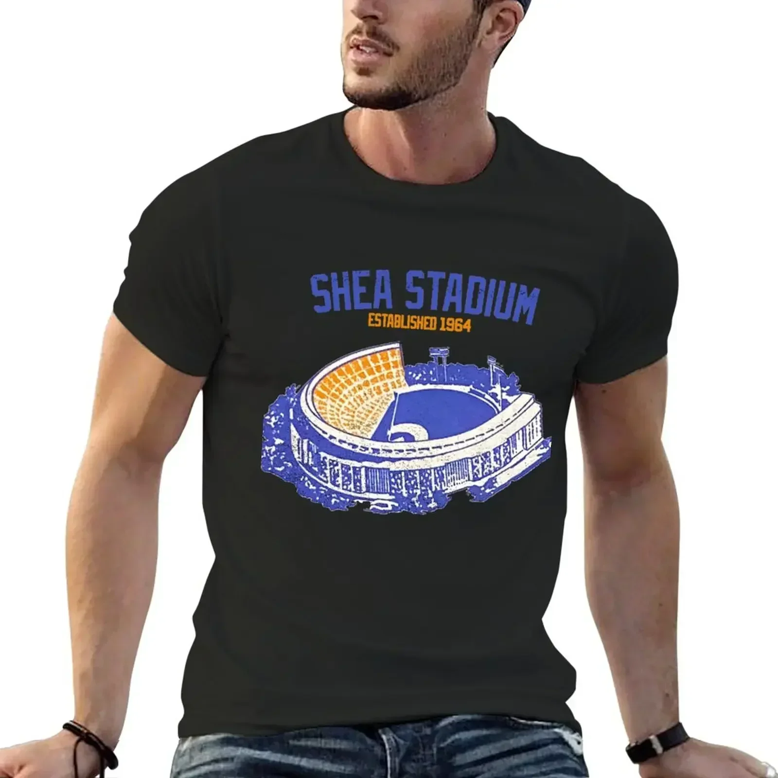 Shea Stadium T-Shirt oversized anime summer tops mens t shirts funny new sale round neck hot summer fashion plain manga style