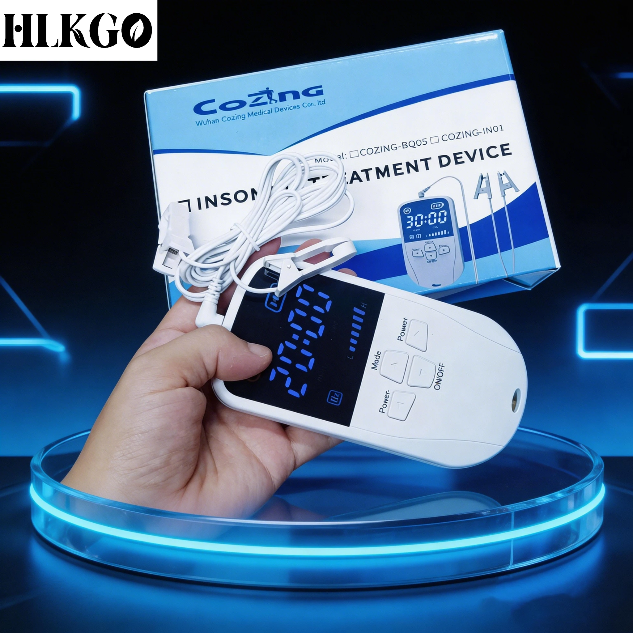 Gift for Health CES Brain Electronic Pulse Massager Ear Clip Electrode Device for Sleep Improvement Stress Relief