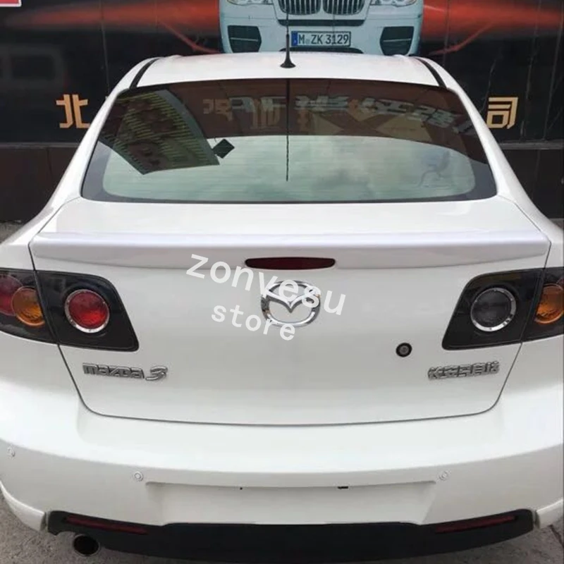 

Use For Mazda 3 Sedan 2008--2013 Year Spoiler Rear Wing Body Kit Accessories (White)