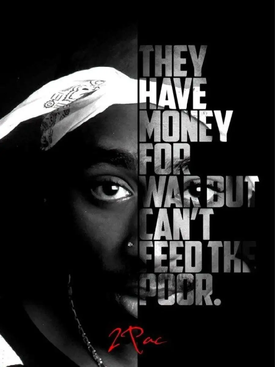 Tupac Shakur Motivational Wall Art  Godfather Figure Portrait Canvas Painting Modern Poster Prints for Living Room Decor