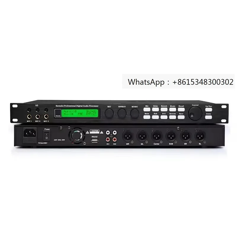 URX X5 Pre-Effect Digital Preamp Effect Sound Mixer professional Audio Processor For Karaoke KTV  Comes with PC software