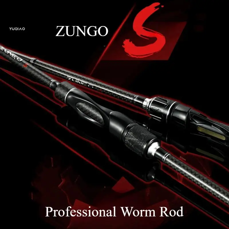 YUQIAO Worm Fishing Rod Fast Long Throw Spinning Casting General Fishing Rod Jig Crig Texas for Mandarine Bass Perch ZUNGO-S