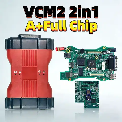 Chip completo VCM de alta calidad, interfaz de herramienta de diagnóstico VCM2 IDS, escáner VCMII de doble PCB en varios idiomas para herramientas de coche Frd/m-azda