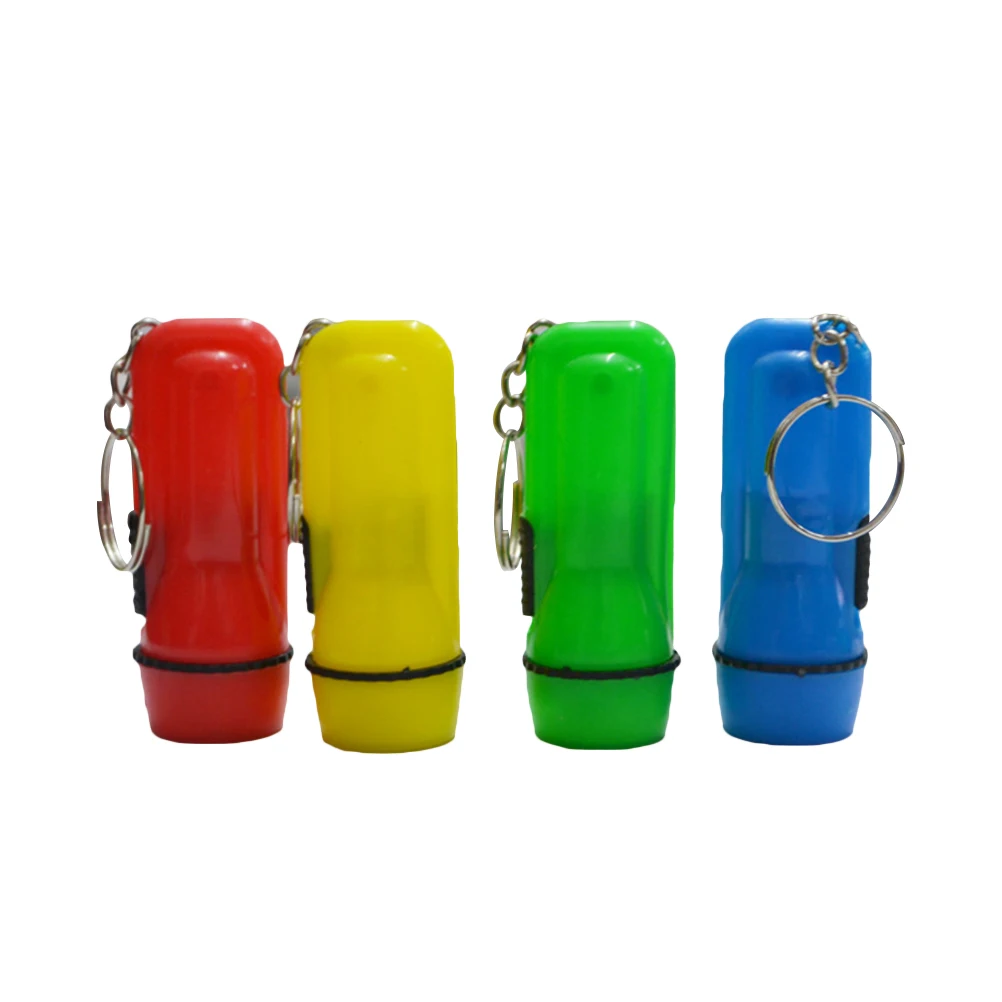 

24pcs LED Flashlight Keychain Torch Keyrings Mini Christmas Gift Party Accessories Durable Plastic Portable Lighting