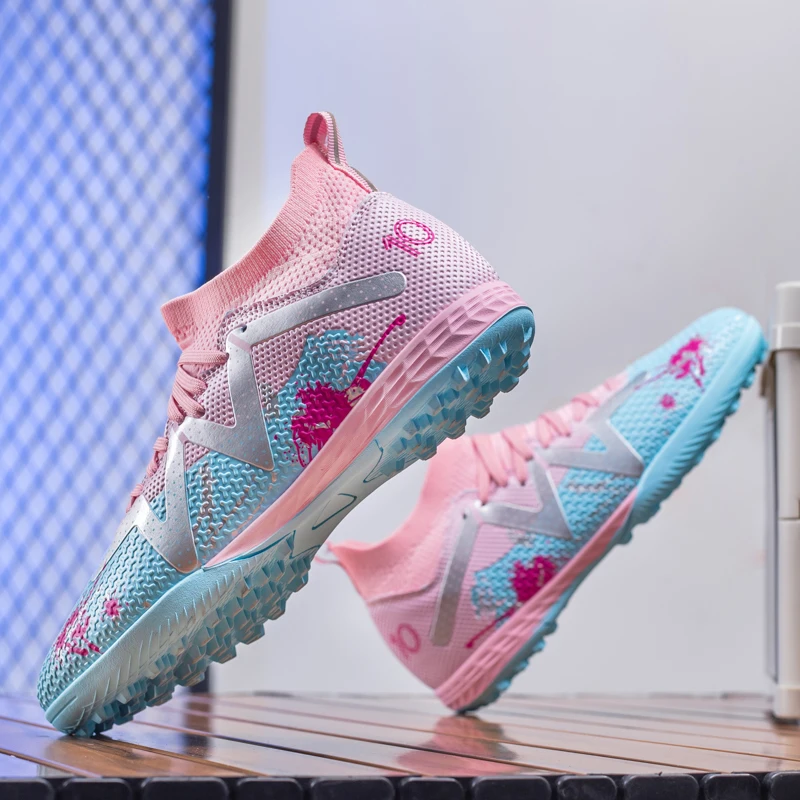 

Популярные высокие футбольные бутсы, сломанные гвозди TF и шипы, стили унисекс FG, 4 цвета на выбор, дышащие и нескользящие.