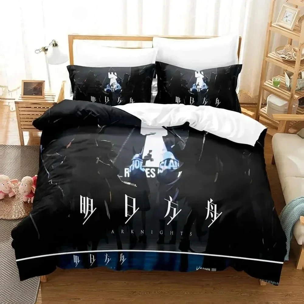 

New Print Anime Arknights Bedding Set Printed Bed Set With Pillowcase Bed Duvet Cover Soft Queen King Size Bedclothes Home