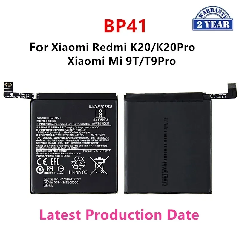 Brand New  BP41 4000mAh Battery For Xiaomi Redmi K20 K20 Pro / Xiaomi Mi 9T T9 Pro BP41 Replacement Batteries +Tools