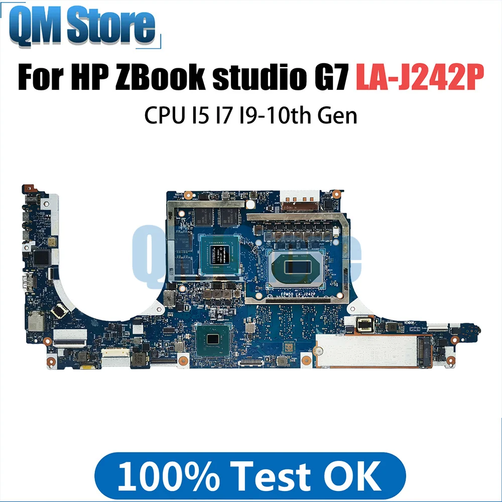 

LA-J242P Mainboard For HP ZBOOK G7 Laptop Motherboard CPUI5 I7 I9-10th Gen N19P-Q1-A1 16GB RAM M12873-601 M12874-001 M12878-001