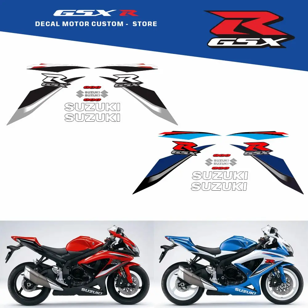 

Full Vehicle Fairing Shell Sticker Decals OEM Original Factory Replica For SUZUKI GSX-R GSXR 600 750 K8 K9 2008-2009