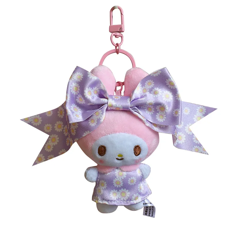 Sanrio My Melody Kawaii Cartoon Plüschtier Schlüsselanhänger Niedlicher 50. Jahrestag Rucksack Anhänger Dekoration Mädchen Geburtstag Kreatives Geschenk