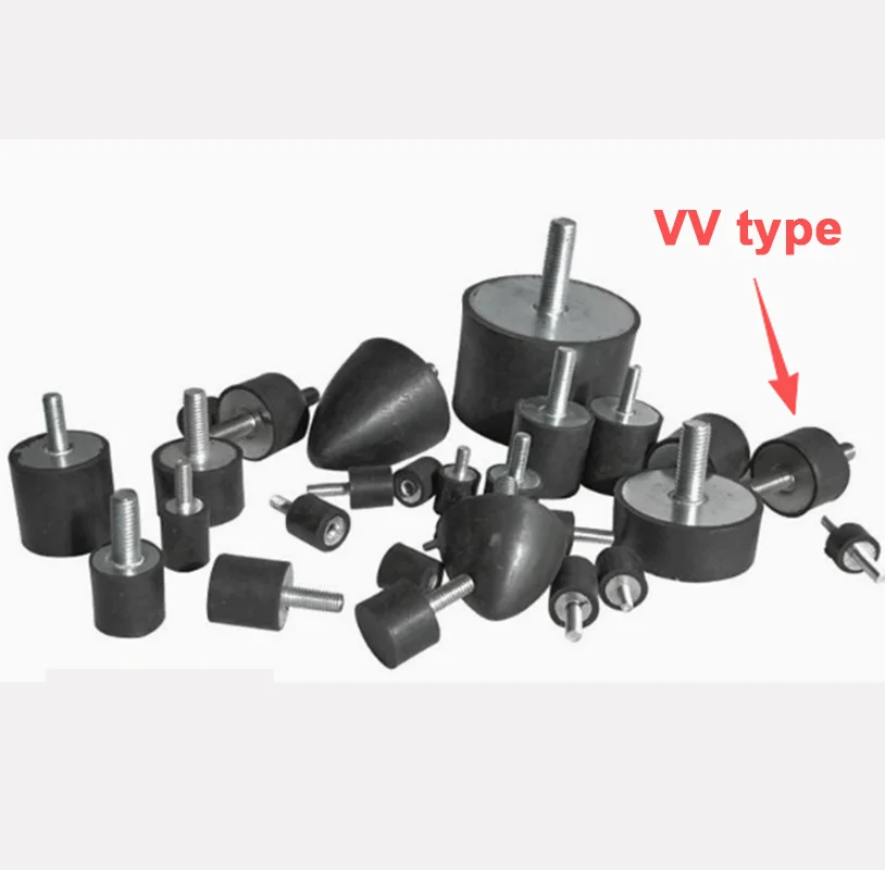 1PCS M3-M20 VV Rubber Bushing with Screws at Both Ends Heavy Duty Vibration Dampener Industrial Shock Absorber Silent Pad