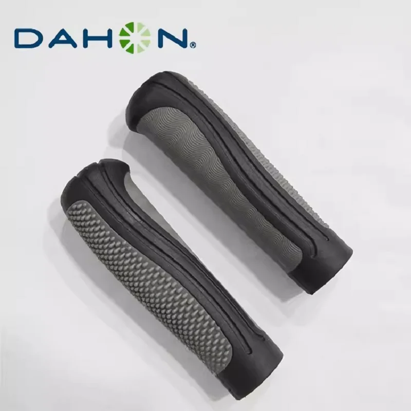 DAHON BYA412 Original Bicycle Handlebar Grips Folding MTB Bike Rubber Handlebar Grips 22.2mm Universal Accessory Gray Black