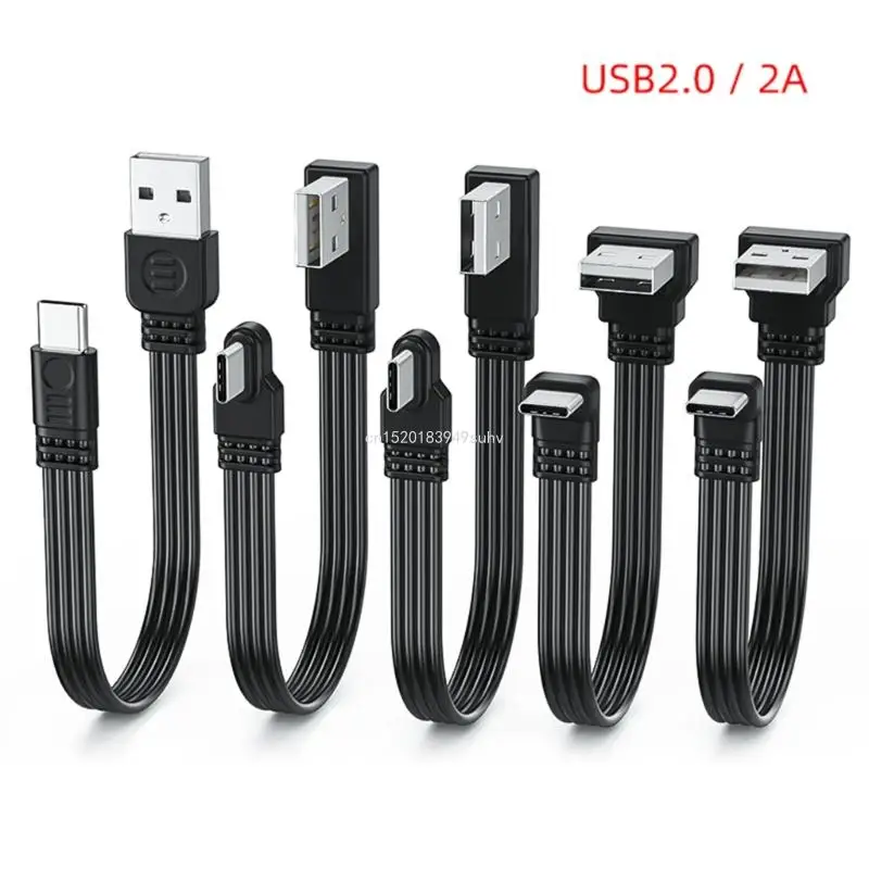 USB2.0 Power Cable Different Length Type C Charging Cord Wire for Tablets Phones Support 480Mbps Data Transmission