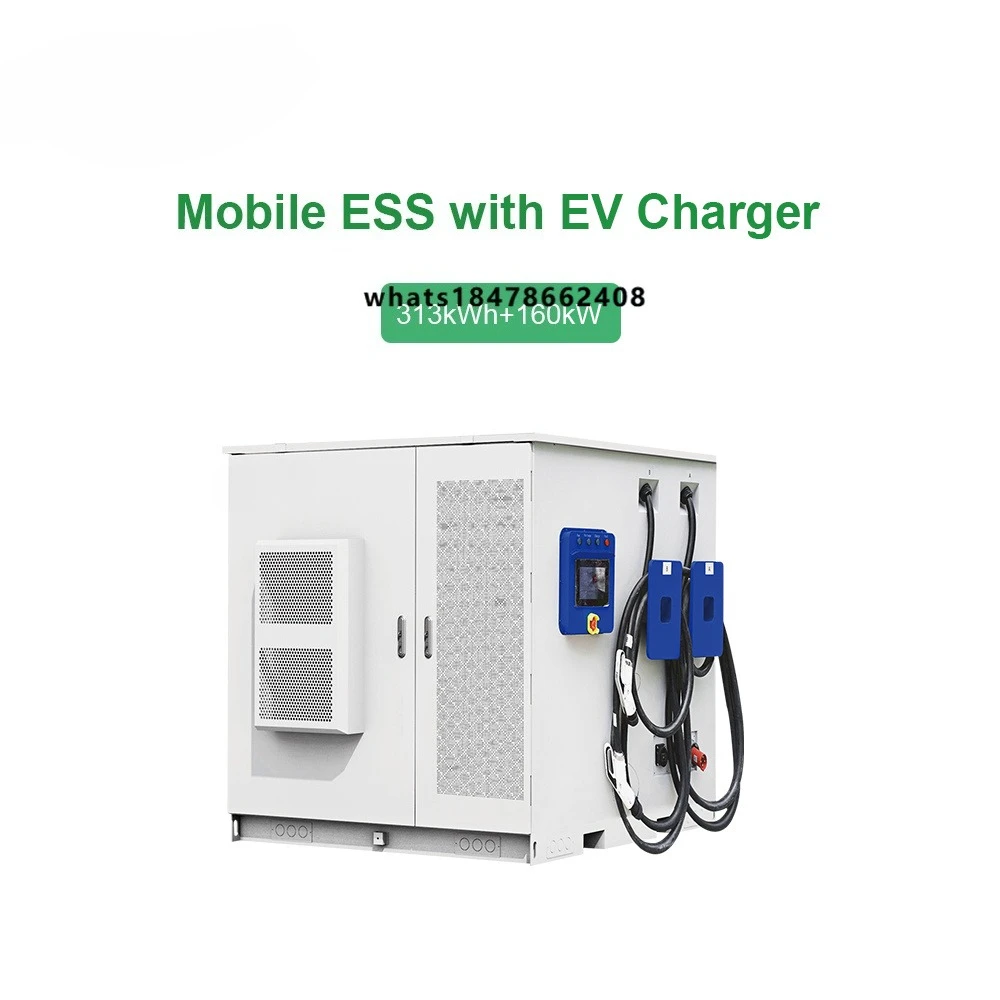 313KWh 160kW IP54 2 Guns Storage Charging Cabinet DC Fast Charging Station for EV Car Battery Mobile Charging Station