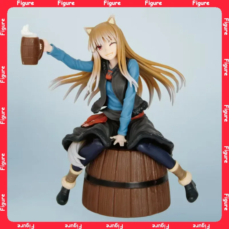 

15cm Anime Holo Figure Ookami To Koushinryou Spice And Wolf Figure Cartoon Cute Sitting Posture Model Desktop Ornaments Toy Gift