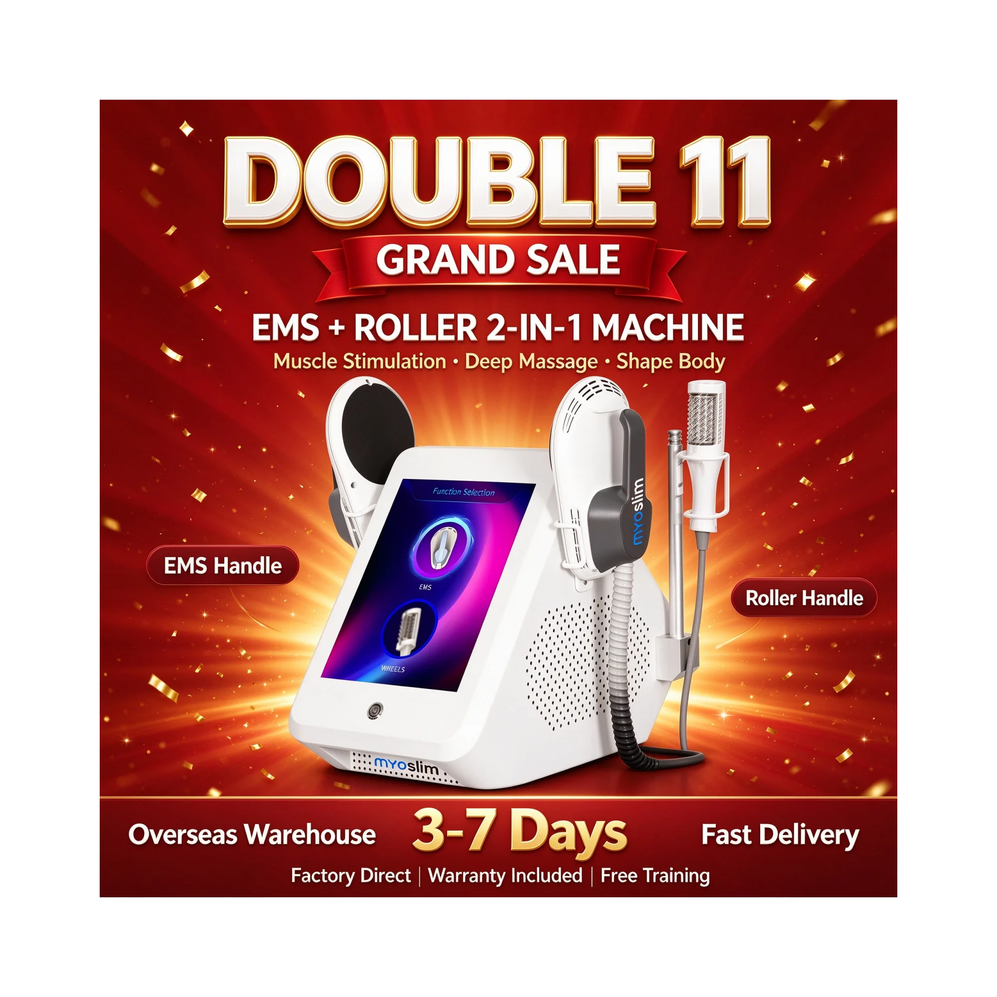 EMS+ Inner Ball Roller Body Slimming Machine 200Hz 6500W High Power Muscle Building Weight Loss Beauty Equipment