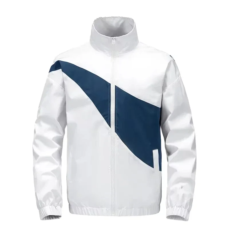 

Windbreaker Long-sleeved Sweatshirt Men Stand-up Collar Stretch Sportswear Fitness Sports Running Zip Jacket Compression Tops