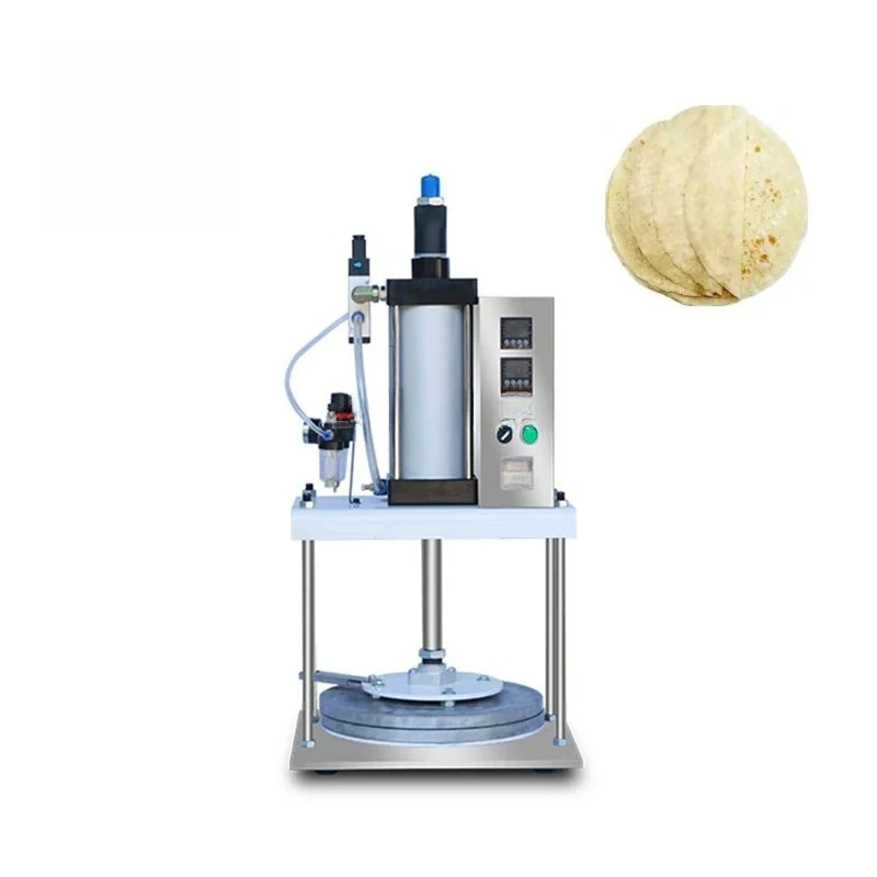 Commercial 500kg Pressure Pneumatic Pizza Dough Press Machine/Automatic Shredded Cake Pancake Flattening Equipment