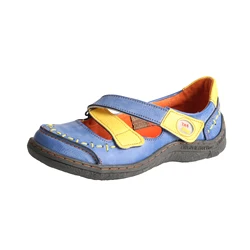 TMA EYES sandali Color Block in pelle con cintura stile Vintage da donna