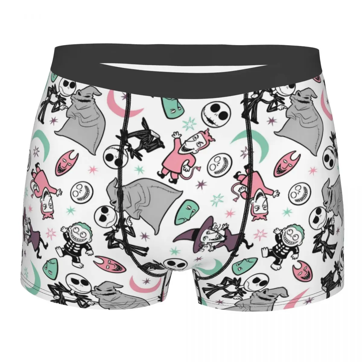 Men The Nightmare Before Christmas Underwear Jack Skellington Cartoon  Boxer Briefs Shorts Panties Male Soft Underpant Plus Size