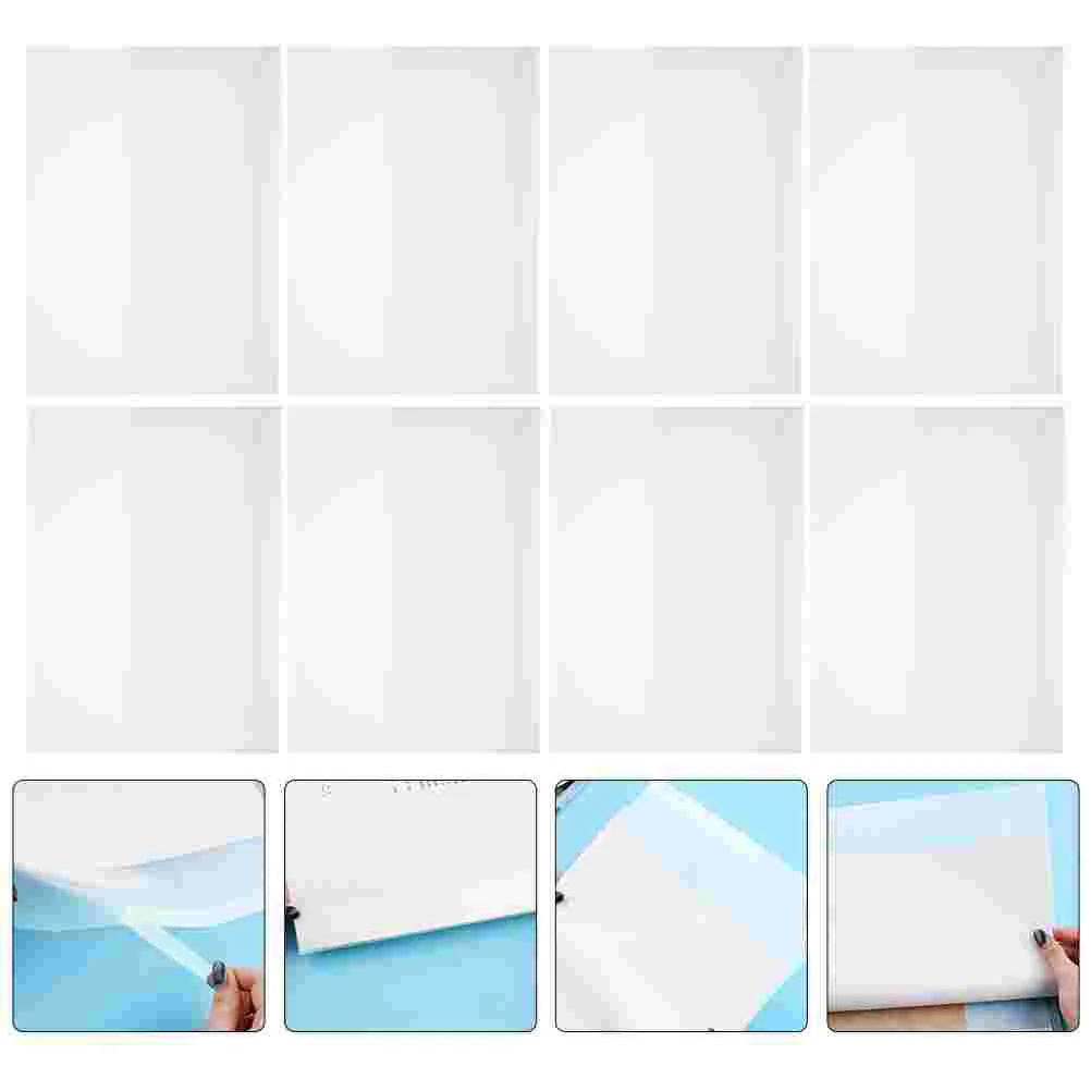 10 Sheets Waterproof Book Film Cases for Sleeves Reusable Cover Protective Plastic Covers Magazine Protector Pp Pupils Paper