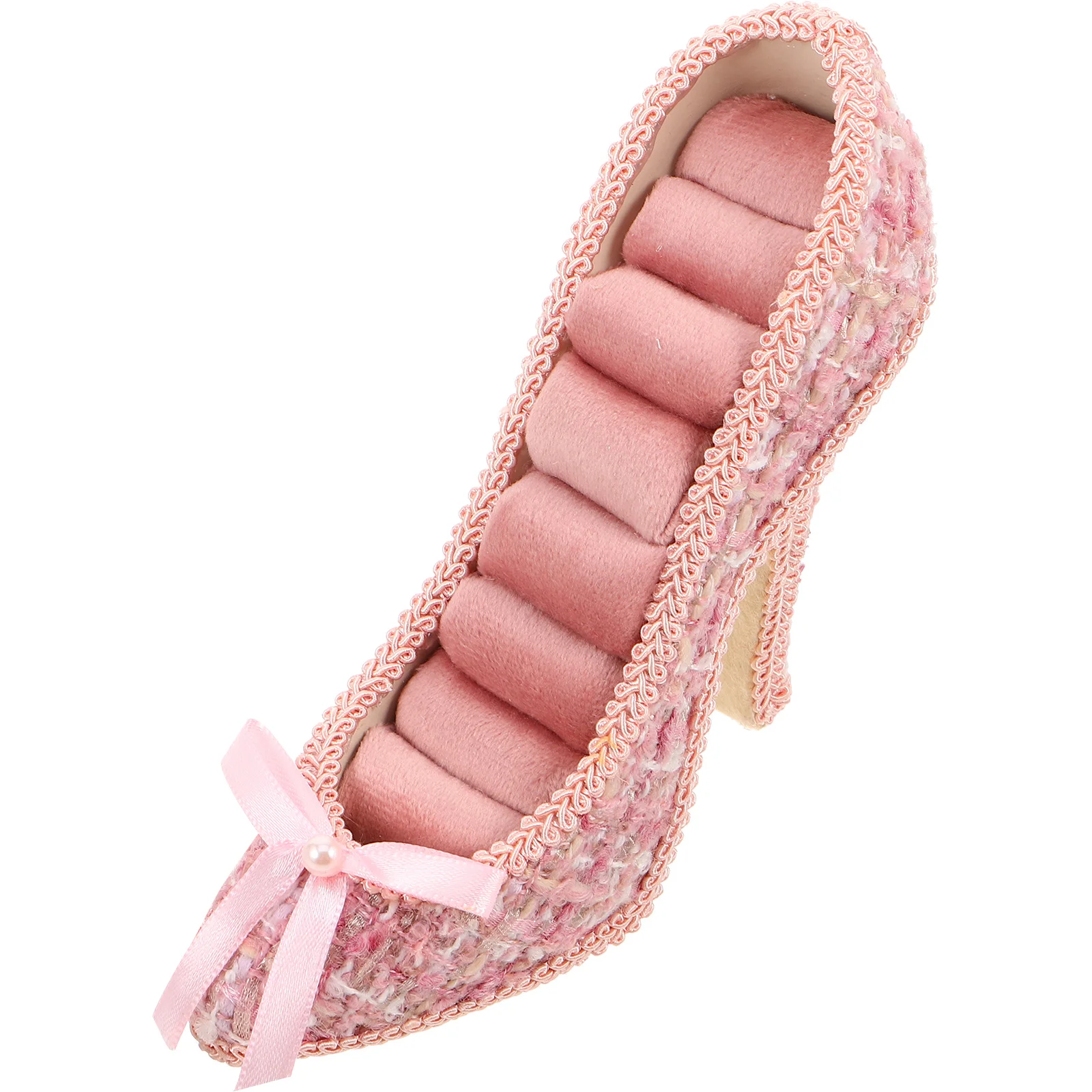 

Jewelry Display Stand Pink High Heeled Shoes Ring Necklace Earring Holder Stand for Bracelet Jewelry Storage Organizer