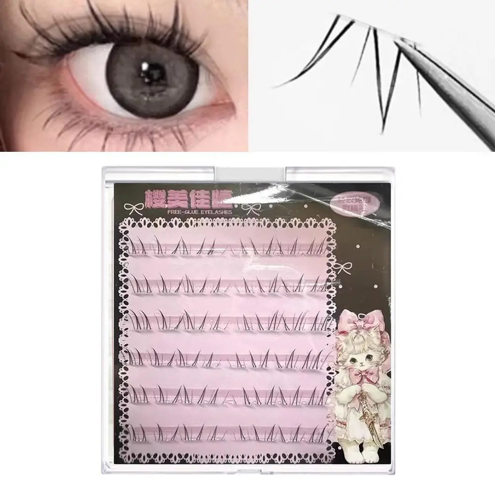 Eyeslashes Extension Under False EyeLash Clusters Makeup DIY Individual Lash Cluster Kit Segmented Grafting Mink Lashes