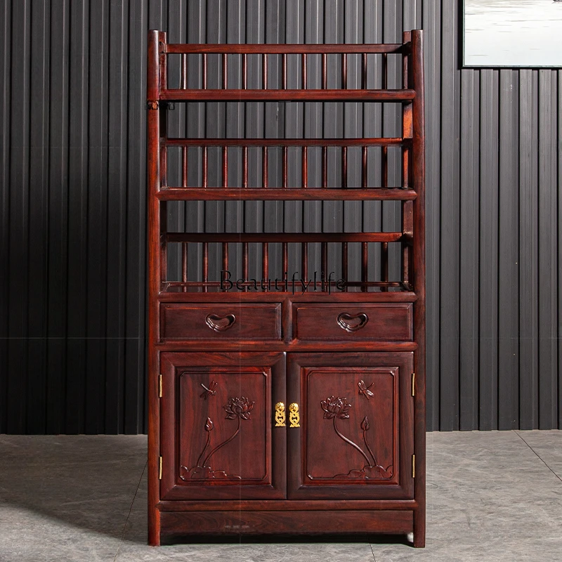 Rosewood Furniture East Africa Sandal Wood Tea Cabinet Solid Wood Dining Side Storage Cabinet New Chinese Style