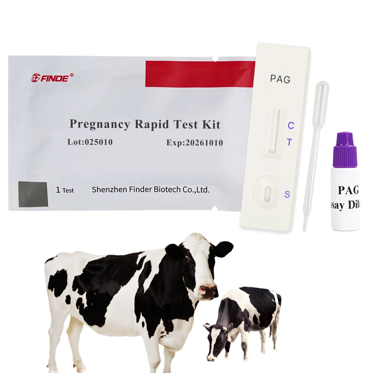 Animal Veterinary Bovine Early Rapid Test Kit  PAG test Kit Strip test Kit for Cow Cattle