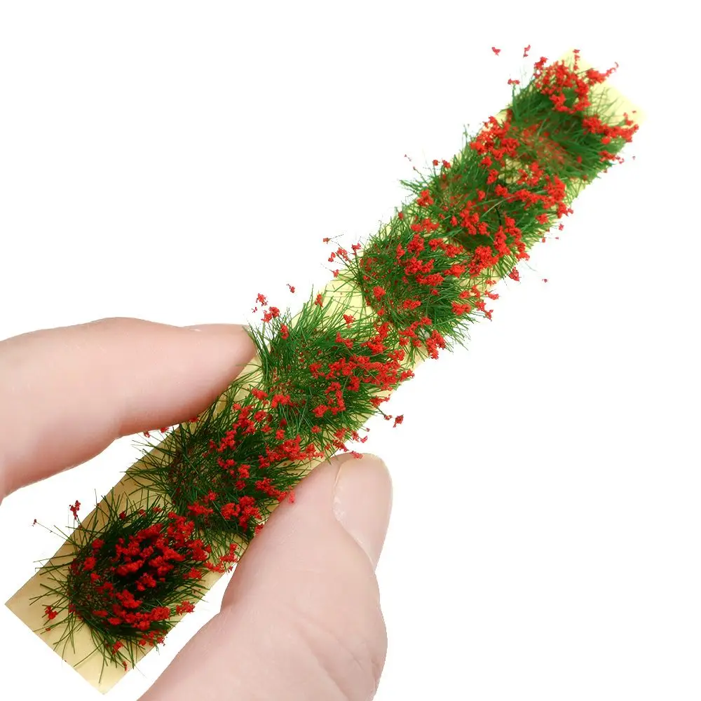 DIY Building Layout Static Scenery Model Flower Cluster Landscape Wargame Miniature Garden Decor Grass Tufts