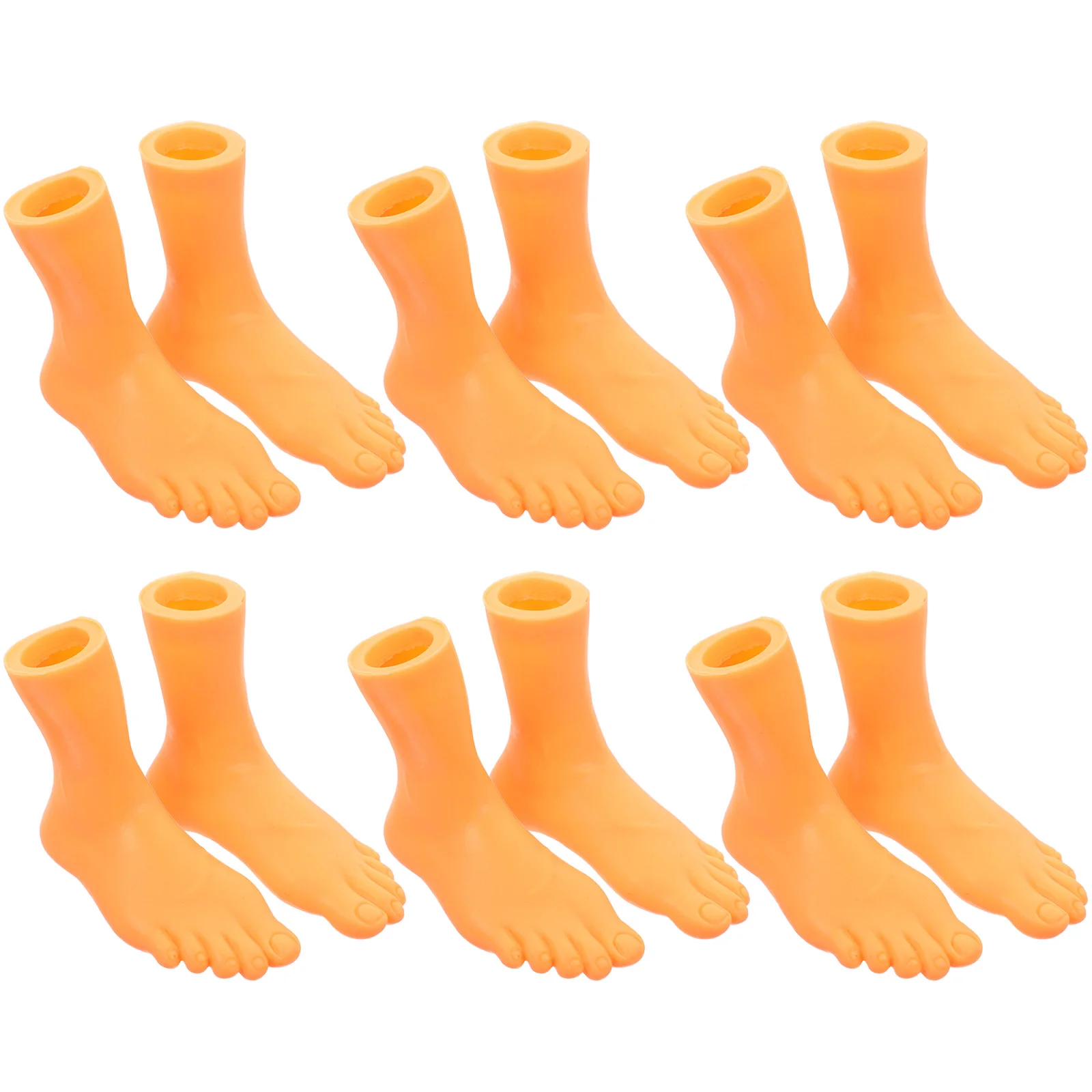 Chaussons de doigt portables pour raconter des histoires, marionnettes pour tout-petits, accessoires de pied pour bébé, 6 paires