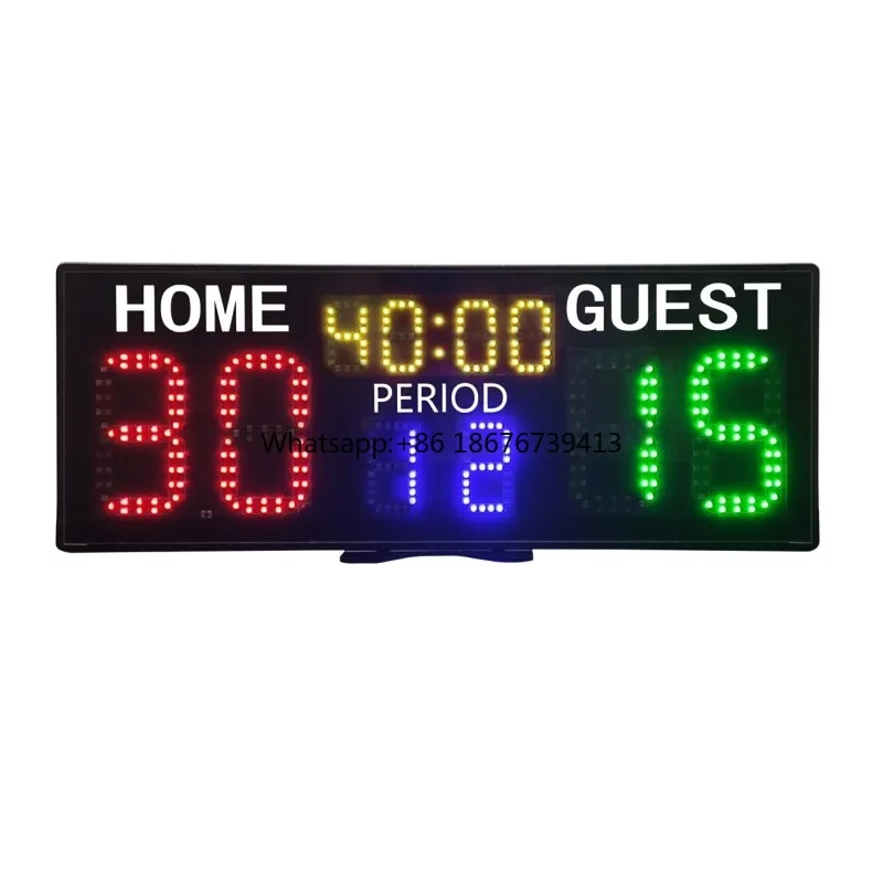 

Portable LED Digital Score Board Electronic Tennis Scoreboard for Indoor Padel Court Basketball Ball Games Scoring Display