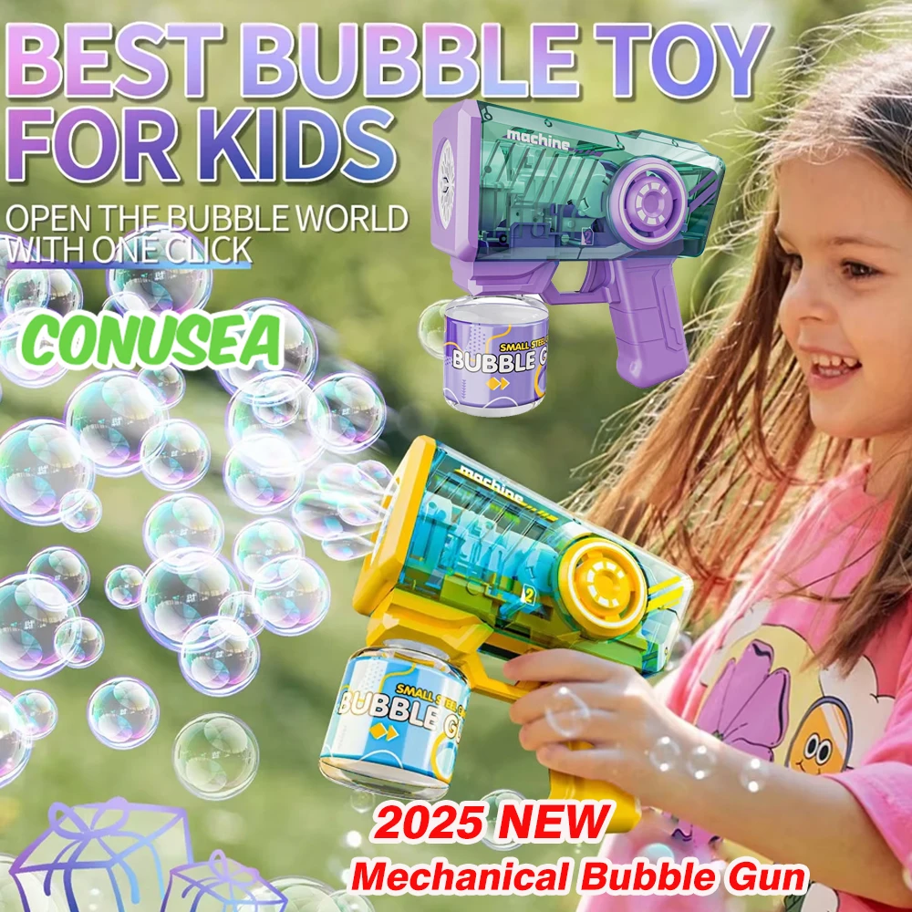Machine à bulles électrique pour enfants, pistolet à bulles de savon, souffleur, pistolet à bulles automatiquement mécanique, jouets pour enfants, jeux de plein air
