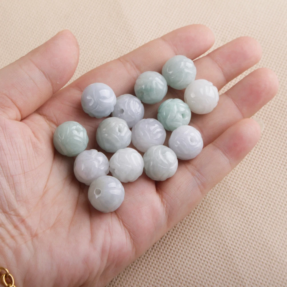 

10Pcs Elegant Natural Jade Beads 10mm for Jewelry Making Necklaces Bracelets Earrings Loose Beads Set Beading Jewelry Set