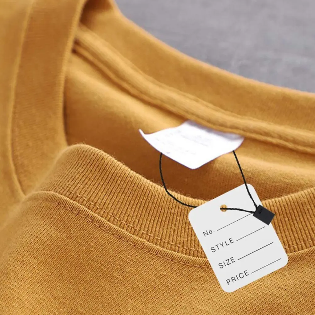1000Pcs Paper Price Labels Clothing Size Tags Hangable Lightweight Compact Smooth Edges Large Pack for Store Shopping Mall