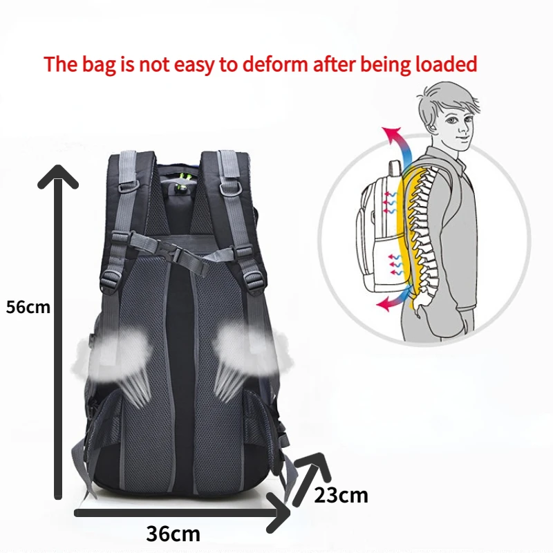 Picnic Camping Backpack Large Capacity Outdoor Sports Bag Multifunctional Waterproof And Load-Reducing Backpack