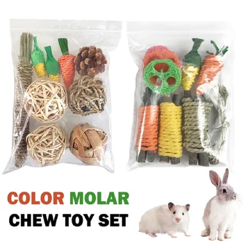 Pet Rabbit Guinea Pig Dragon Cat Fun Toy Hamster Rabbit Rabbit Tooth Grinding Set Pet Tooth Grinding Snacks