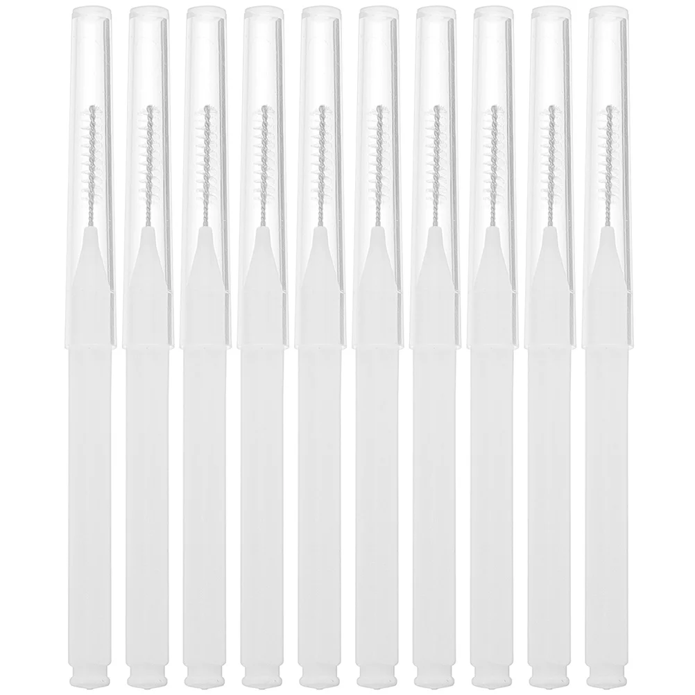

10pcs Interdental Brush Tooth Flossers Cleaning Tools Plastic Toothpicks Flossing Dental Hygiene Gum Cleaner Braces Brushes