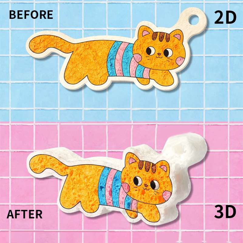 Magic Puffy Paint, 3D Drawing Magic Canvas Sponge, Puffy Popcorn Drawing Texture Painting Kit