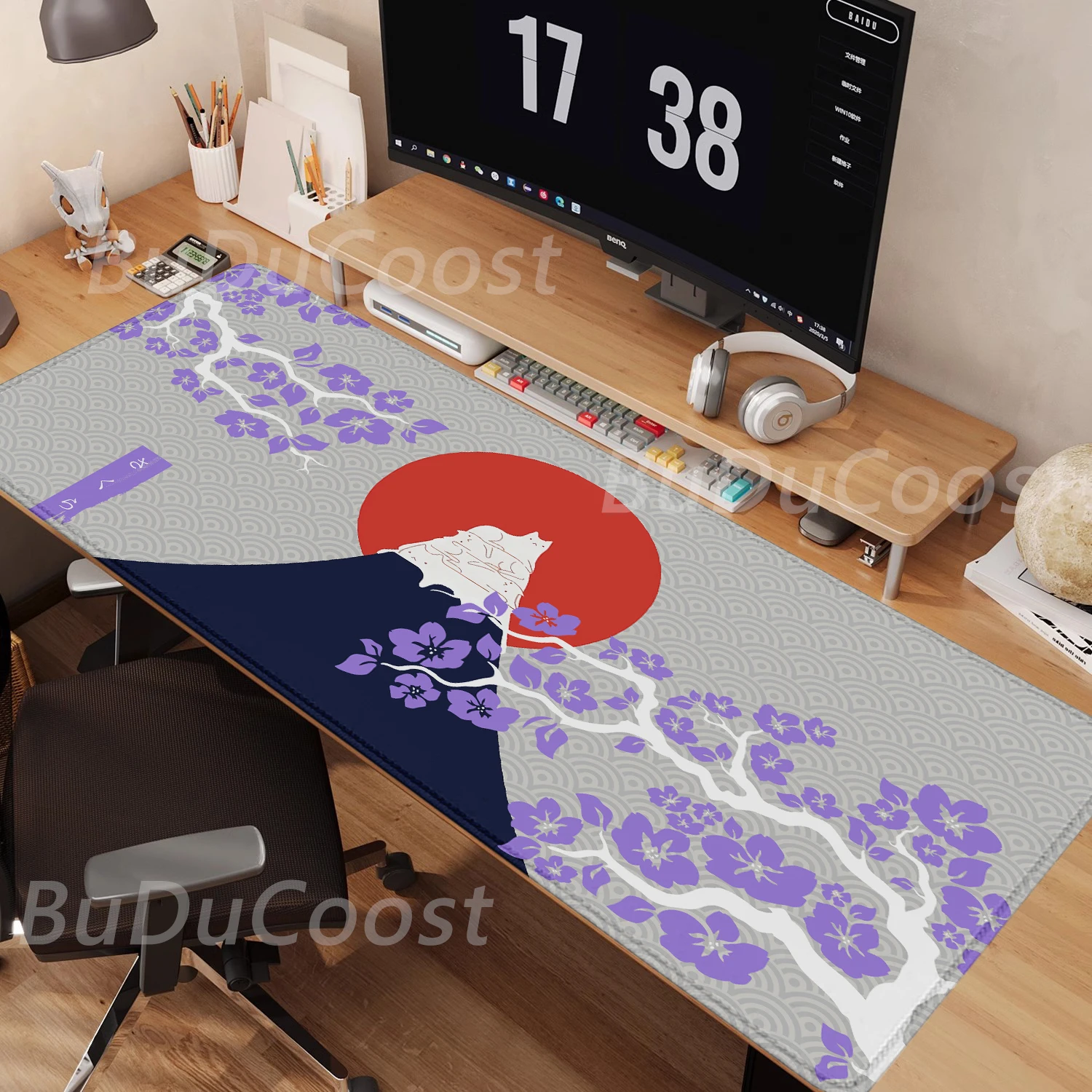 Tapis de souris en caoutchouc Anime japonais mignon et beau, sous média, verrouillage Edge, ordinateur de bureau, impression HD, 900x400, aucun chat