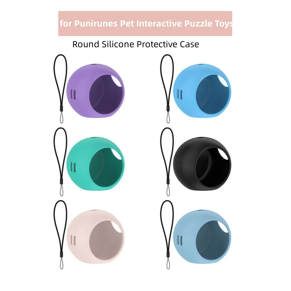Per Punirunes Pet Puzzle interattivo Giocattoli Custodia protettiva rotonda in silicone Accessori