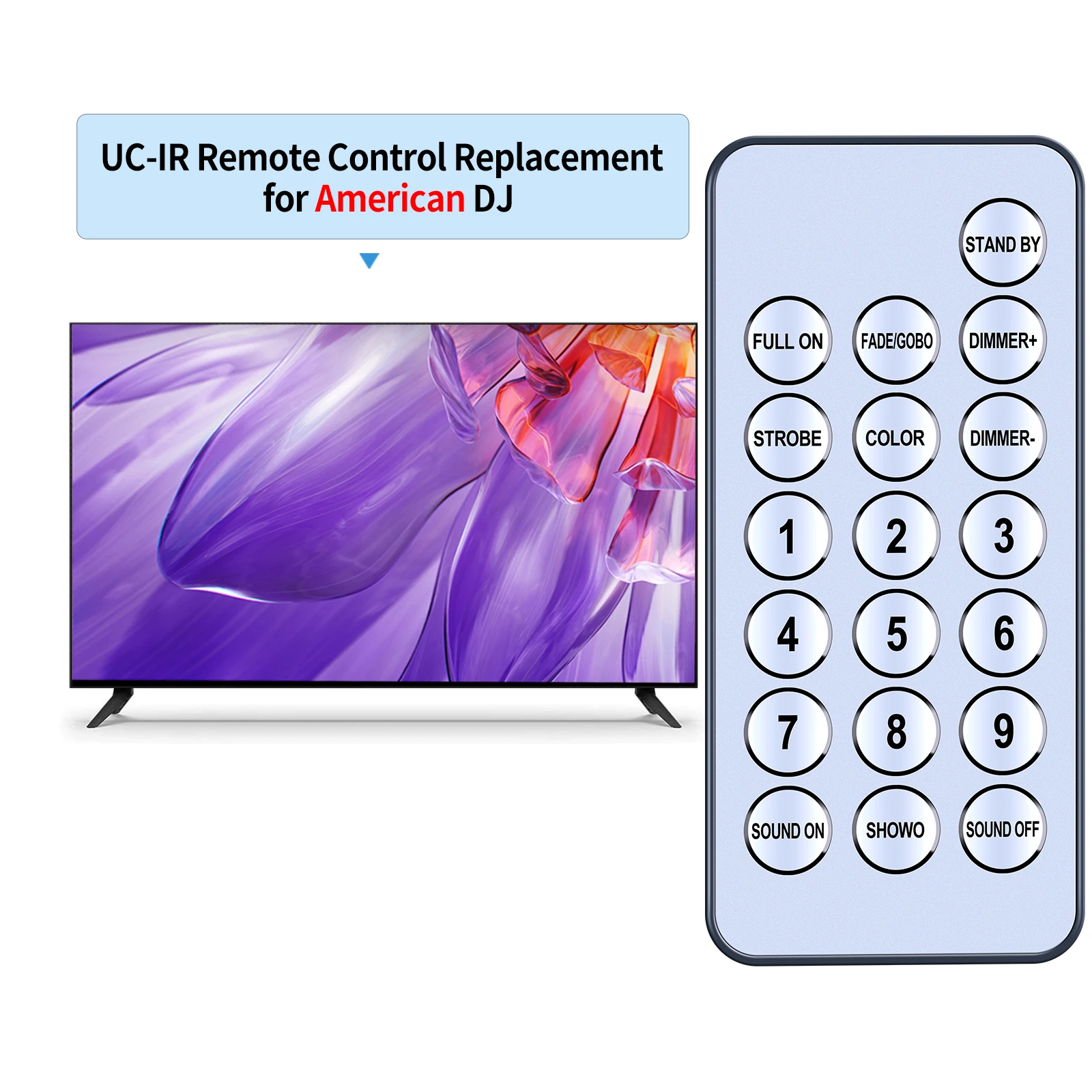 New For ADJ American DJ UC-IR Wireless Remote Control Replacement
