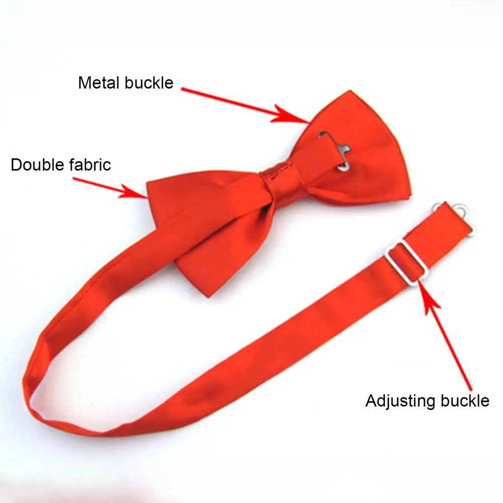 Detachable Bow Tie Elegant Detachable Men's Bow Tie for Business Suit Coat Adjustable Solid Color Formal Accessory Formal Bow