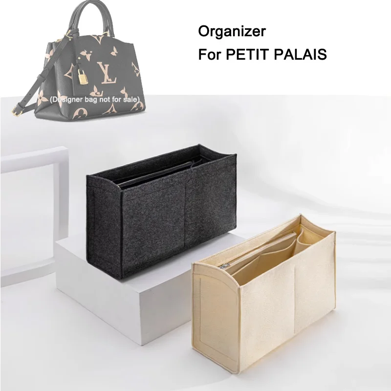 Geldbörse Organizer Einsatz, Filz Tasche Organizer mit Reiß verschluss, Handtasche & Tote Shaper, für Petit Palais