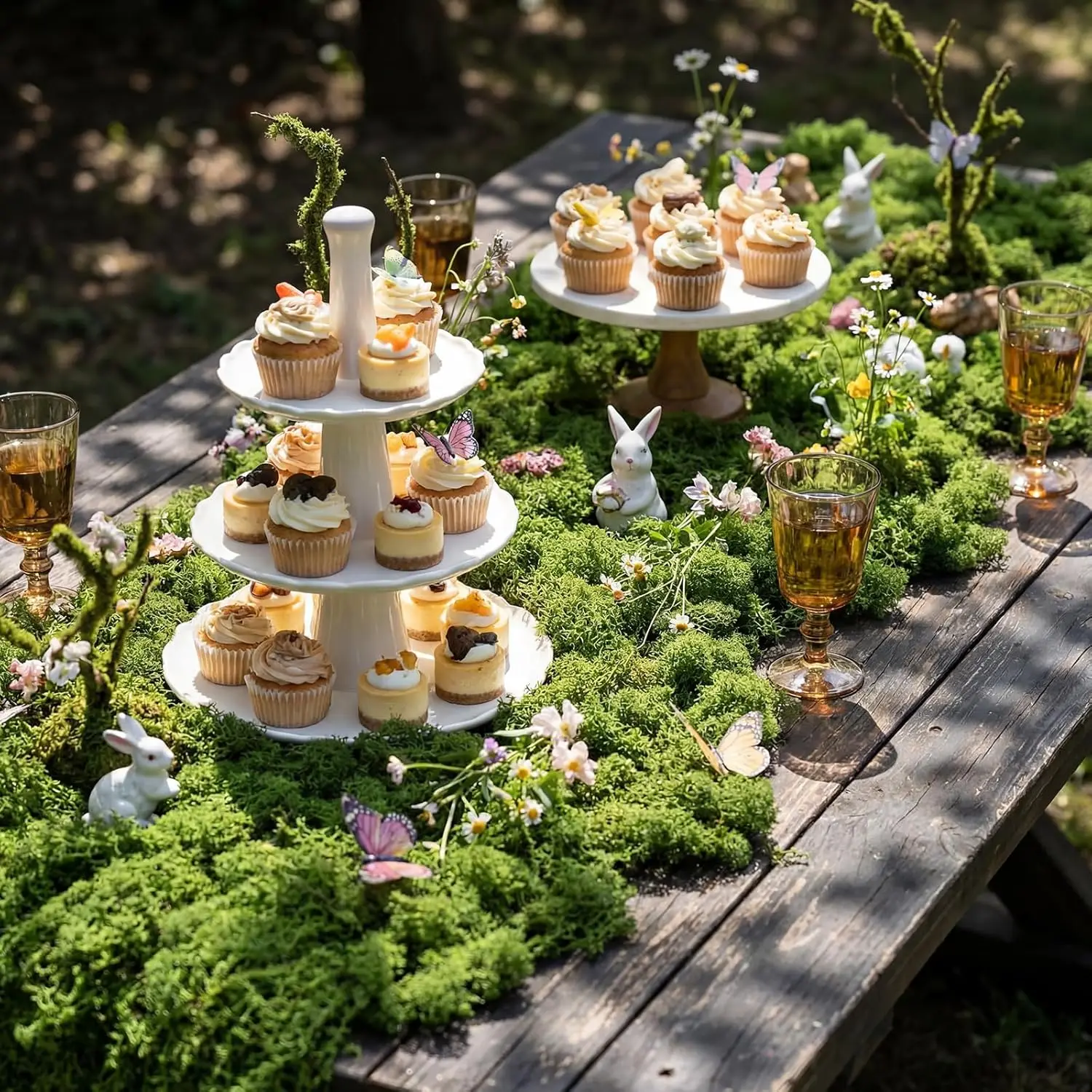 1PC Artificial Moss Table Runner Forest Decor Fairy Decor for Garden Spring Tea Party Holiday Wedding Dinner Birthday Decoration