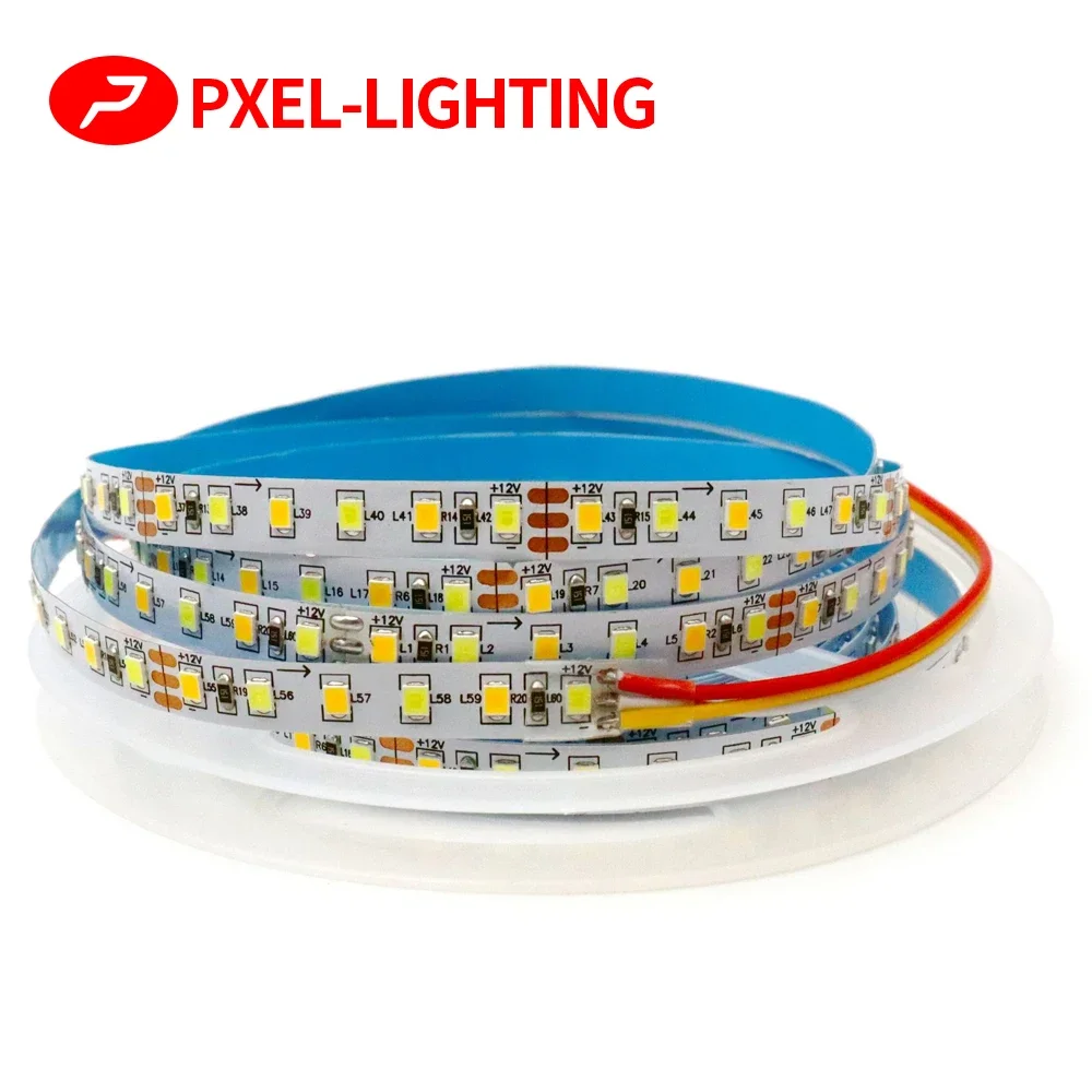 SMD2835 CCT W+WW LED Strips 120LED 180LED 240LED Cabinet Decoration Linear Light Color Temperature Dimmable Light Strips