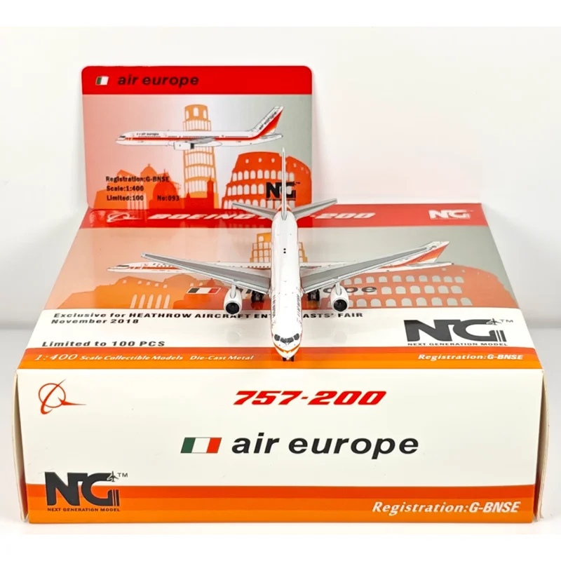 NG 1/400 Scale Europa Airlines B757-200 G-BNSE Die-cast Alloy Aircraft Model Collectible Decorative Ornament