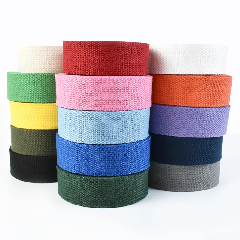 

10Meters 20/25/32/38/50mm Cotton Webbing Tapes Backpacks Webbings Strap Sewing Bias Belt Sling Clothes Decorative Ribbons Braid